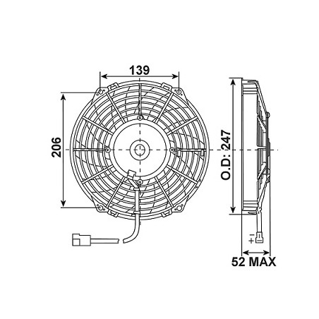ΒΕΝΤΙΛΑΤΕΡ 12V 25CM 7,6A VA07-ΑP12/C-58A ΑΝΑΡΡΟΦΗΣΕΩΣ SPAL