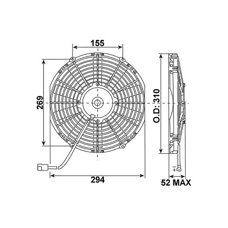 ΒΕΝΤΙΛΑΤΕΡ 12V 7,7A 31CM  VΑ09-AP8/C-54S ΩΘΗΣΕΩΣ  SPAL