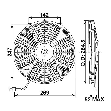 BΕΝΤΙΛΑΤΕΡ 24V 28CM 3,9A VA11-BP12/C-57A  ΑΝΑΡΡΟΦΗΣΕΩΣ SPAL