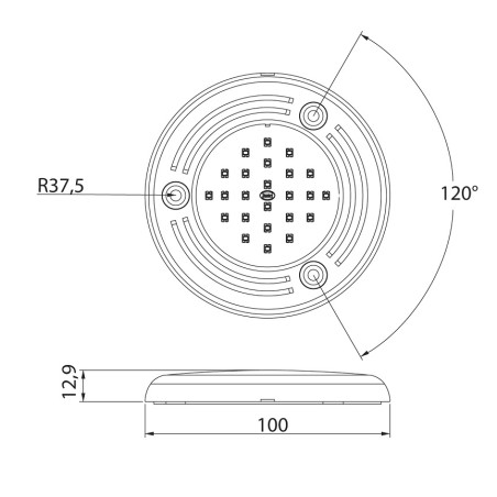 ΠΛΑΦΟΝΙΕΡΑ  LED BLUE DASTERI