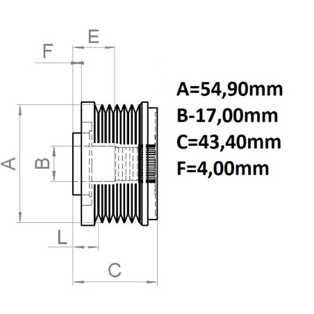 ΤΡΟΧΑΛΙΑ ALTERNATOR VALEO BY CARGO 333025