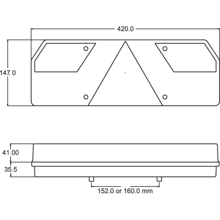 ΦΑΝΟΣ ΟΠΙΣΘΙΟΣ ΔΕΞΙΟΣ ΜΕ ΤΡΙΓΩΝΟ  R-2090SR