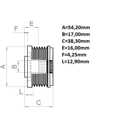 ΤΡΟΧΑΛΙΑ ALTERNATOR TG15C135 , TG15C189 VALEO