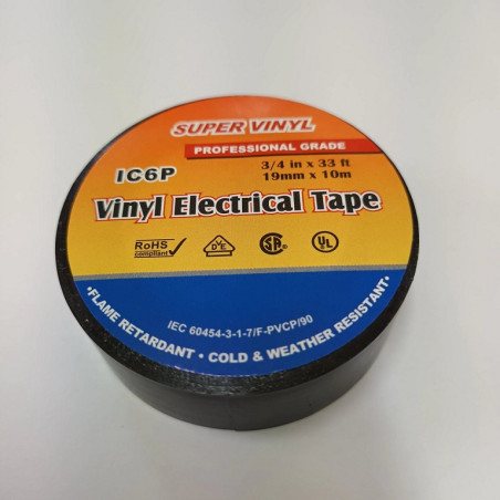 ΤΑΙΝΙΑ ΜΟΝΩΤΙΚΗ ΜΑΥΡΗ 0,7mmX19mmX10M SUPER VINYL