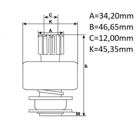 ΓΡΑΝΑΖΙ ΜΙΖΑΣ FORD 3M5T11000AC SD9027 BY AS-PL