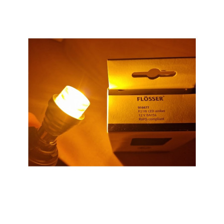 ΛΑΜΠΑ LED 12V P21W YELLOW FLOSSER