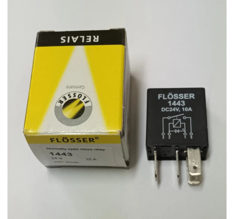 ΡΕΛΕ  24V 10A ΜΕ ΔΙΟΔΟ FLOSSER