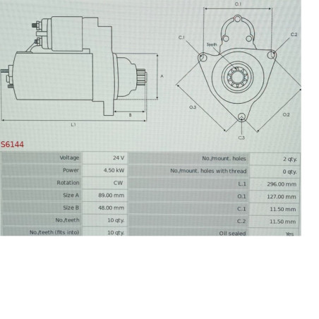 MIZA 24V 4,5KW  Cummins , Komatsu , JCB BY AS-PL
