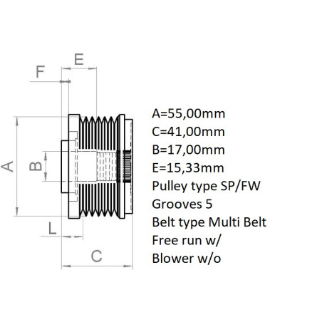 ΤΡΟΧΑΛΙΑ ALTERNATOR AURIS-COROLLA 1,6 2007 BY LITENS CANADA