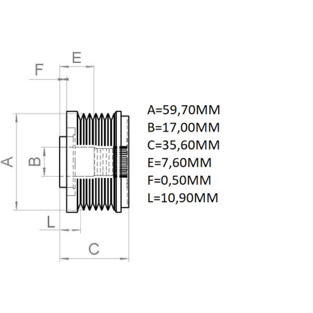 ΤΡΟΧΑΛΙΑ ALTERNATOR DENSO BY INA  233990