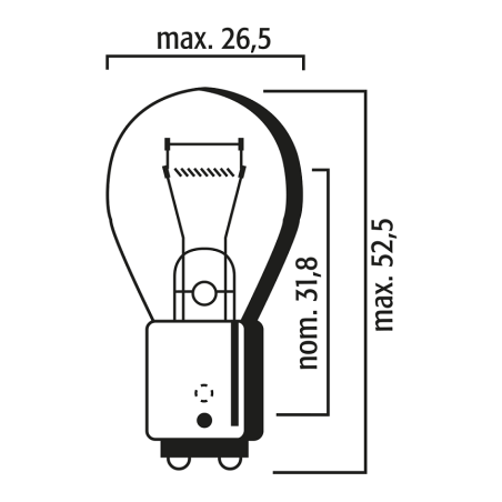 ΛΑΜΠΑ 12V  P21/5W ΠΟΡΤΟΚΑΛΙ BAΥ15d  FLOSSER GERMANY
