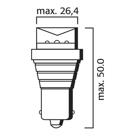 ΛΑΜΠΑ LED 12V P21W YELLOW FLOSSER