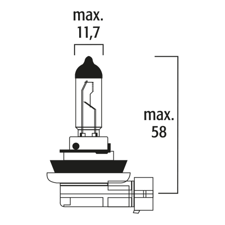 ΛΑΜΠΑ H11 12V  55W PGJ19-2 NORMAL FLOSSER