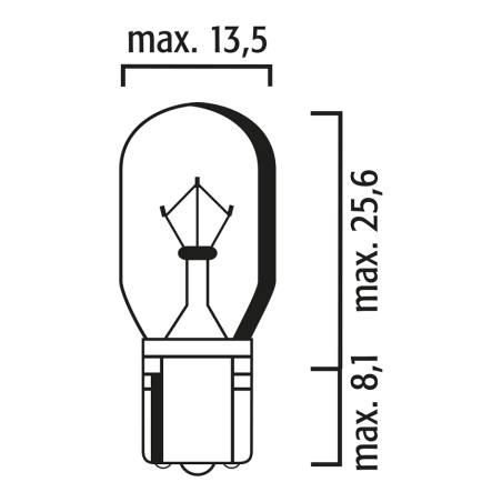 ΛΑΜΠΑ 12V 10W T13 ΠΟΡΤΟΚΑΛΙ FLOSSER
