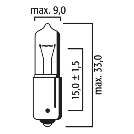 ΛΑΜΠΑ 24V  21W  MINI HALOGEN H21W BAY9s