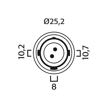 ΝΤΟΥΙ ΛΑΜΠΑΣ  ΔΙΠΟΛΙΚΗΣ BAY15d