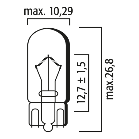 ΛΑΜΠΑ 24V 5W T10 FLOSSER