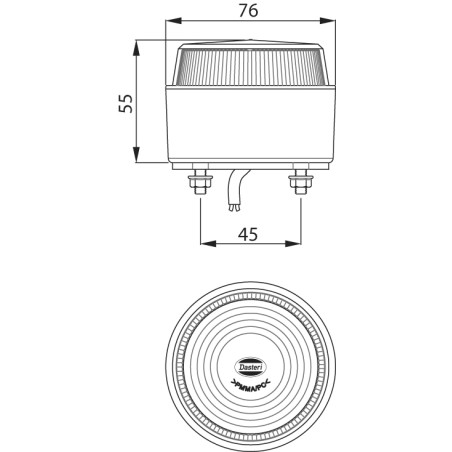 ΦΑΡΟΣ LED 10-30V ΚΟΚΚΙΝΟΣ DASTERI