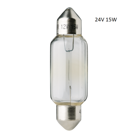 ΛΑΜΠΑ 24V 15W SV8,5 ΣΩΛΗΝΩΤΗ FLOSSER 4215