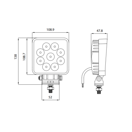ΠΡΟΒΟΛΕΑΣ LED ΔΙΑΣΠΟΡΑΣ - ΟΜΙΧΛΗΣ 10-30V 2000 LUMEN DASTERI