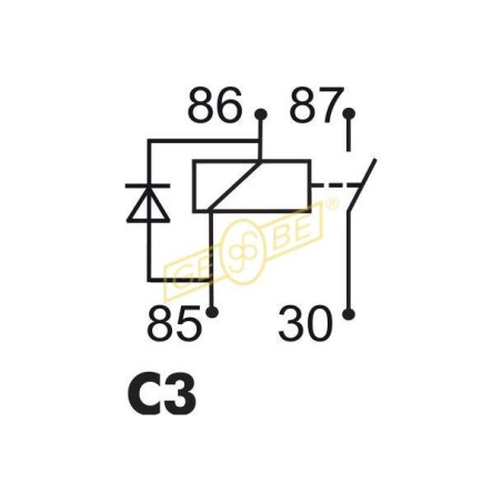 Micro Relay 12V 25A  IKA ( GEBE )