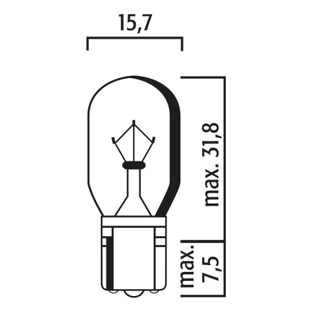 ΛΑΜΠΑ  12V W16W T15  ΛΕΥΚΗ FLOSSER