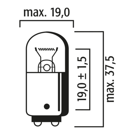 ΛΑΜΠΑ 24V 10W BA15d ΔΙΠΟΛΙΚΗ ΜΟΝΟΦΩΤΗ MARINE