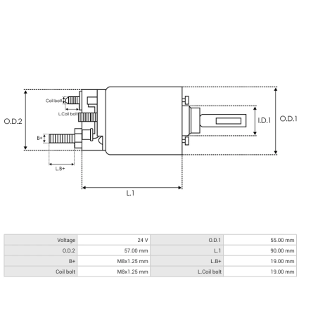 ΜΠΟΥΤΟΝ ΜΙΖΑΣ 24V NIKKO - ISUZU