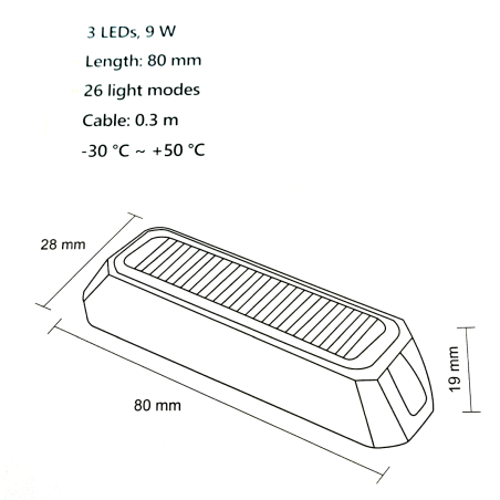 STROBE LIGHT 9-33V 9W YELLOW LUMINEX