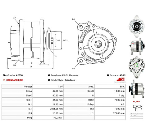 ALTERNATOR 12V 23100-H7703...