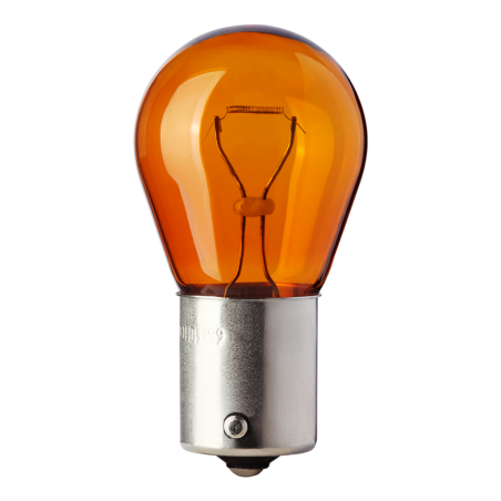 ΛΑΜΠΑ 24V 21W ΛΟΞΗ ΑΚΙΔΑ BAU15s Amber FLOSSER