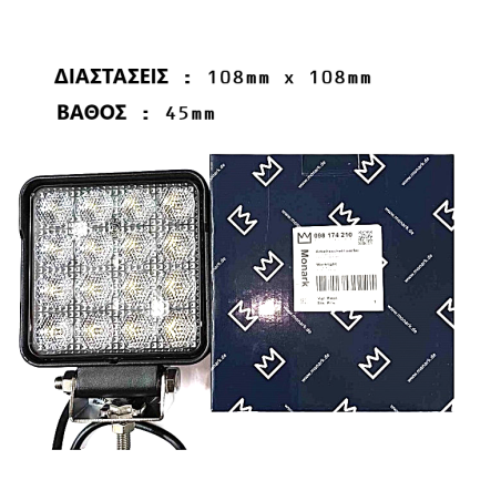 ΠΡΟΒΟΛΕΑΣ 16LED 10V-30V 3100LUMENS MONARK