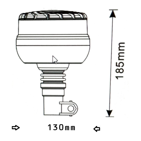 ΦΑΡΟΣ ΜΕ ΣΩΛΗΝΑ LED 9-33V 12LED LUMINEX