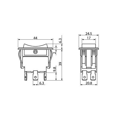 ΔΙΑΚΟΠΤΗΣ ΠΛΗΚΤΡΟ ON-OFF-ON 12V-24V