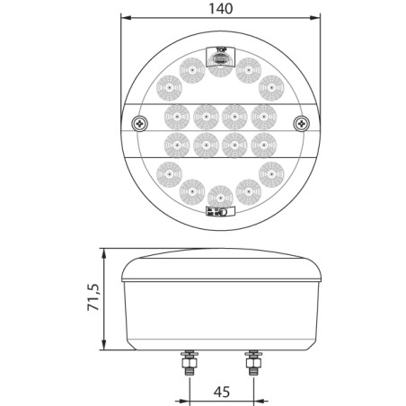 ΦΑΝΟΣ ΣΤΟΠ ΠΟΡΕΙΑΣ ΦΛΑΣ LED DASTERI  DSL-8080/18