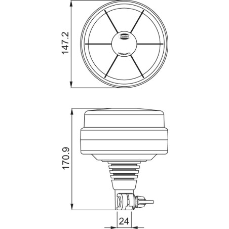 ΦΑΡΟΣ LED 10V-30V ΠΟΡΤΟΚΑΛΙ DASTERI