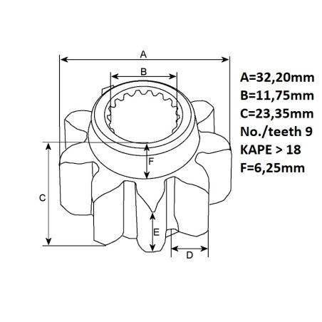 ΓΡΑΝΑΖΙ ΜΙΖΑΣ 028000-0960 DENSO-ISUZU CARGO