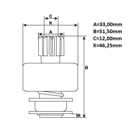 ΓΡΑΝΑΖΙ ΜΙΖΑΣ MITSUBISHI M001T30071 CARGO