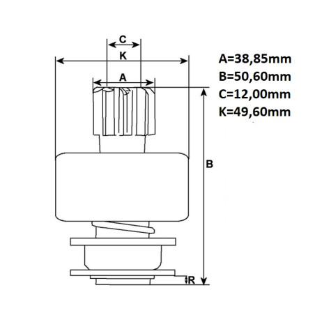 ΓΡΑΝΑΖΙ ΜΙΖΑΣ TOYOTA 28100-0G040 DIESEL BY CARGO