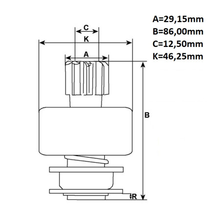 ΓΡΑΝΑΖΙ ΜΙΖΑΣ 028000-2572,028000-101 DENSO BY CARGO