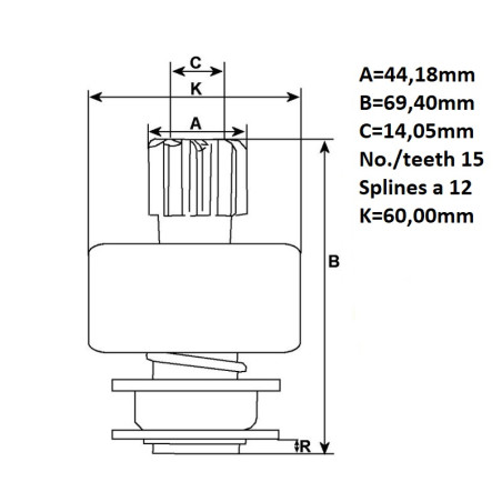 ΓΡΑΝΑΖΙ ΜΙΖΑΣ HITACHI S12-47 MARINE CARGO