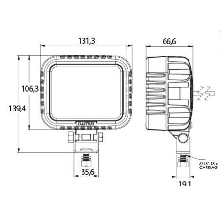 ΠΡΟΒΟΛΕΑΣ LED 10-50V 1400  LUMENS