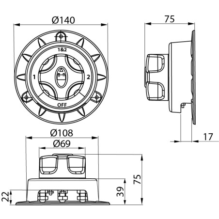 ΓΕΝΙΚΟΣ ΔΙΑΚΟΠΤΗΣ ΓΙΑ 2 ΜΠΑΤΑΡΙΕΣ