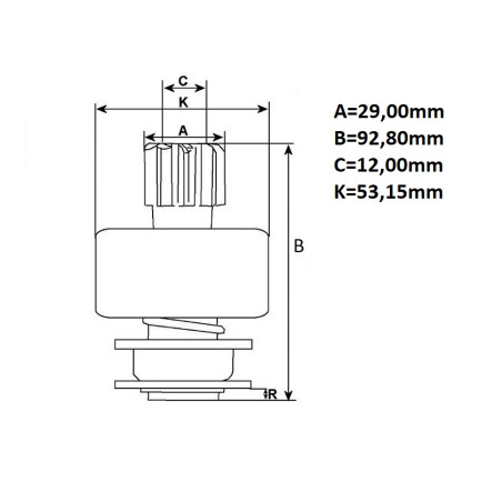 ΓΡΑΝΑΖΙ ΜΙΖΑΣ VALEO D7RS150 CARGO